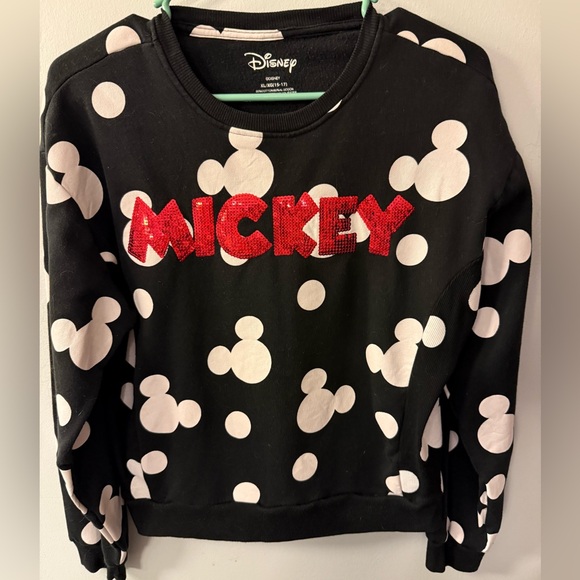Disney Mickey Sequins Sweatshirt XL 15/17 - Picture 1 of 3